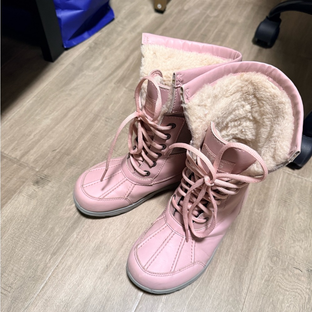 UGG Pink Boots with Cream Lining